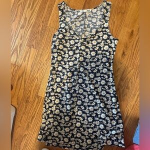 Wallflower Black Floral Daisy Top with White & Yellow Accents